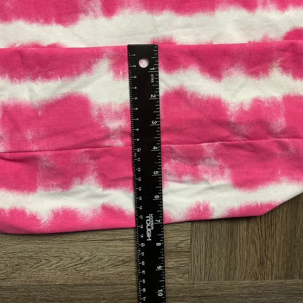 Bloomingdales Tie Dye Canvas Tote Bag Pink White Reusable Shopping Bag Boho Chic
